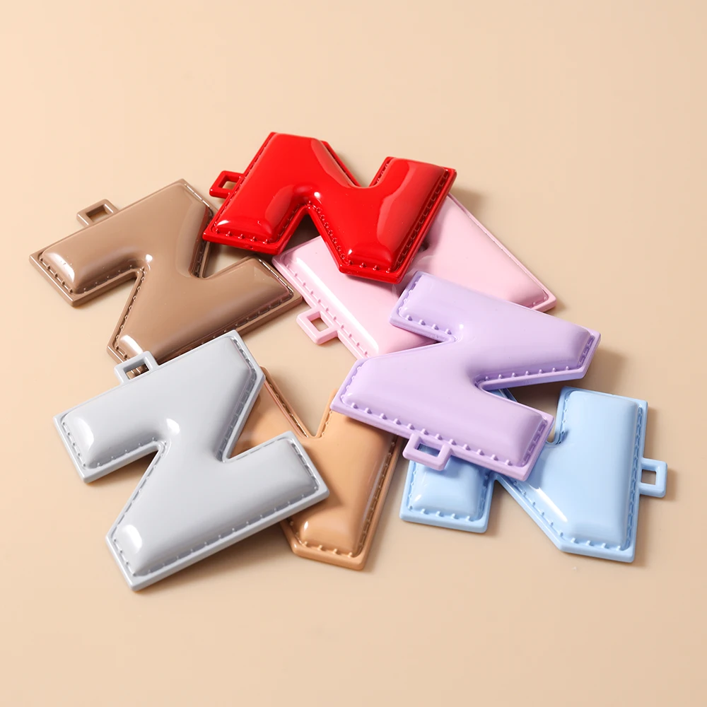 Tusember 5 Stück 40mm Niedliche Metall-Emaille A-Z Alphabet Buchstaben Charms Anhänger für Schmuckherstellung Ohrringe Halsketten DIY Bastelarbeiten – Detail 31