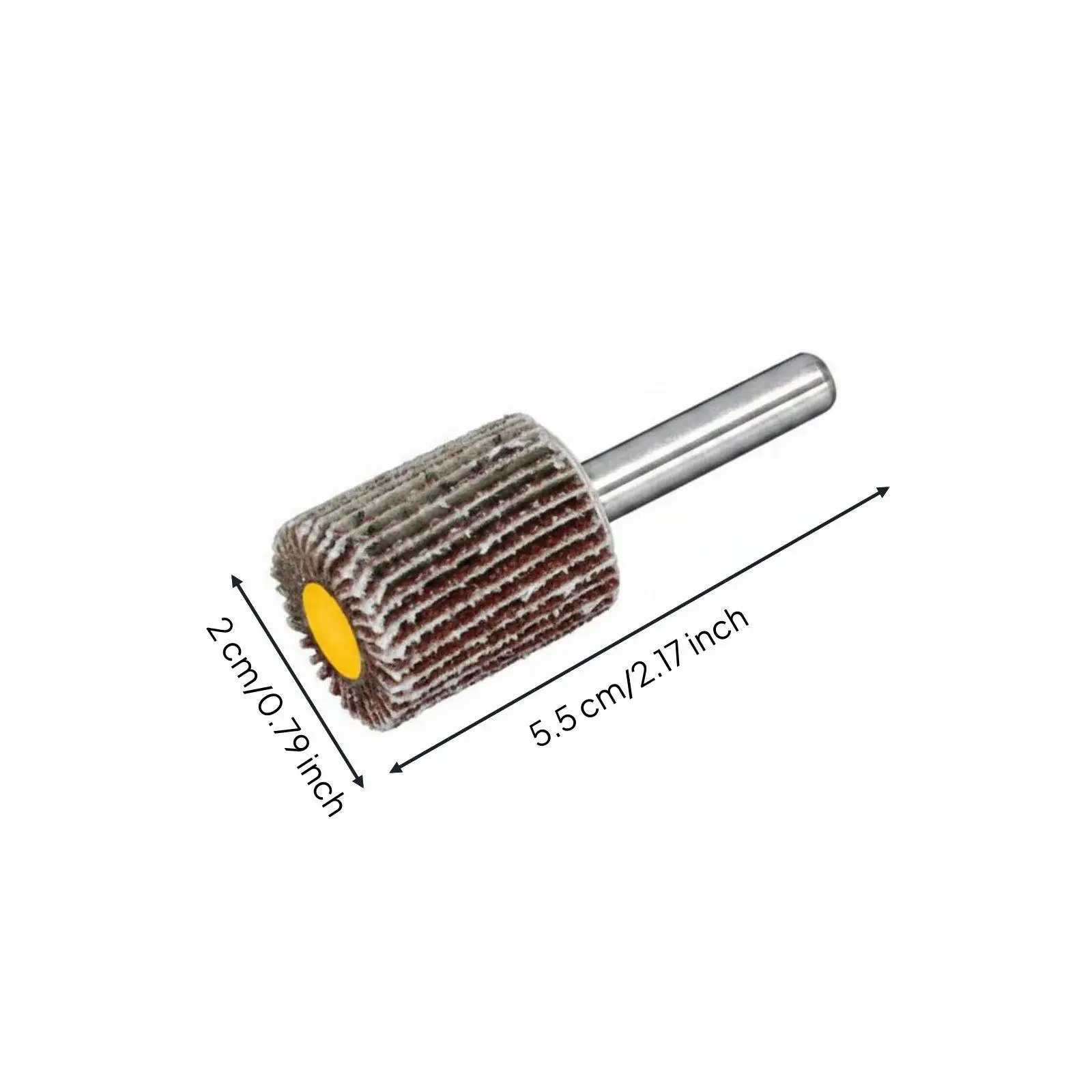 Abrasive Flap Wheel Sander Head 6 Mm Shank Rust Removal and Edge Smoothing for Wood Carving DIY and Metal Deburring
