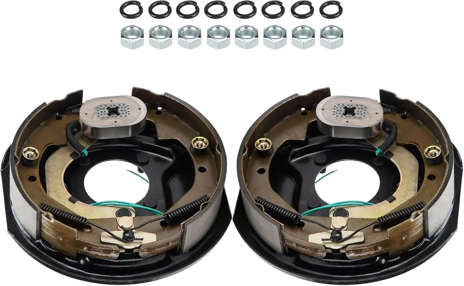 

10" X 2-1/4" Trailer Electric Brake Assembly Pair, 4 Hole Mounting for 3,500-4,000 lbs Axles