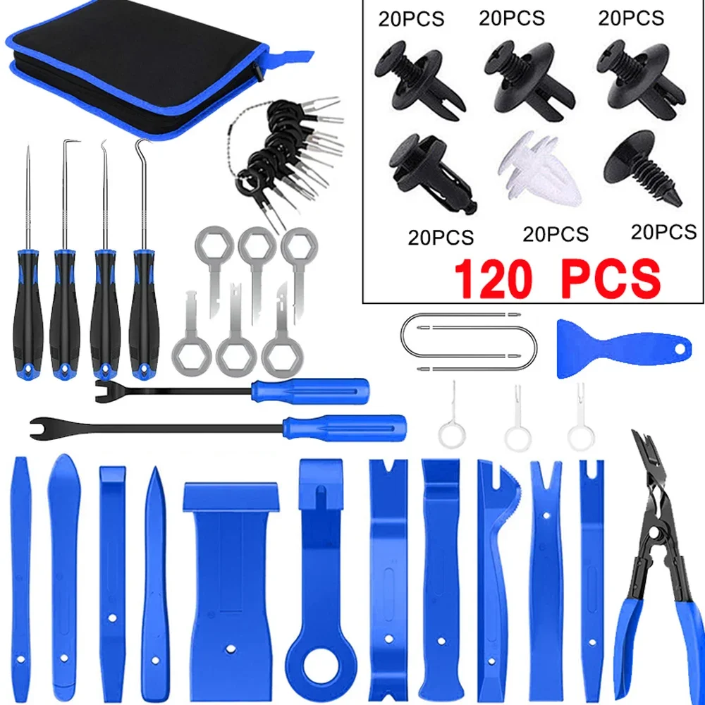 Auto Trim Removal Tool Kit Car Panel Door Window Dashboard Repair Tools Auto Clip Rivet Fastener Panel Trim Remover Pry Tool Set