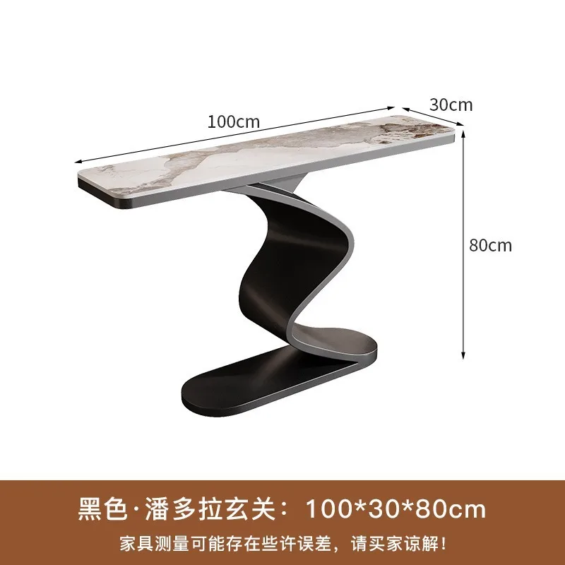 

modern end view table Simple entrance table Italian minimalist narrow side table Hotel lobby against the wall
