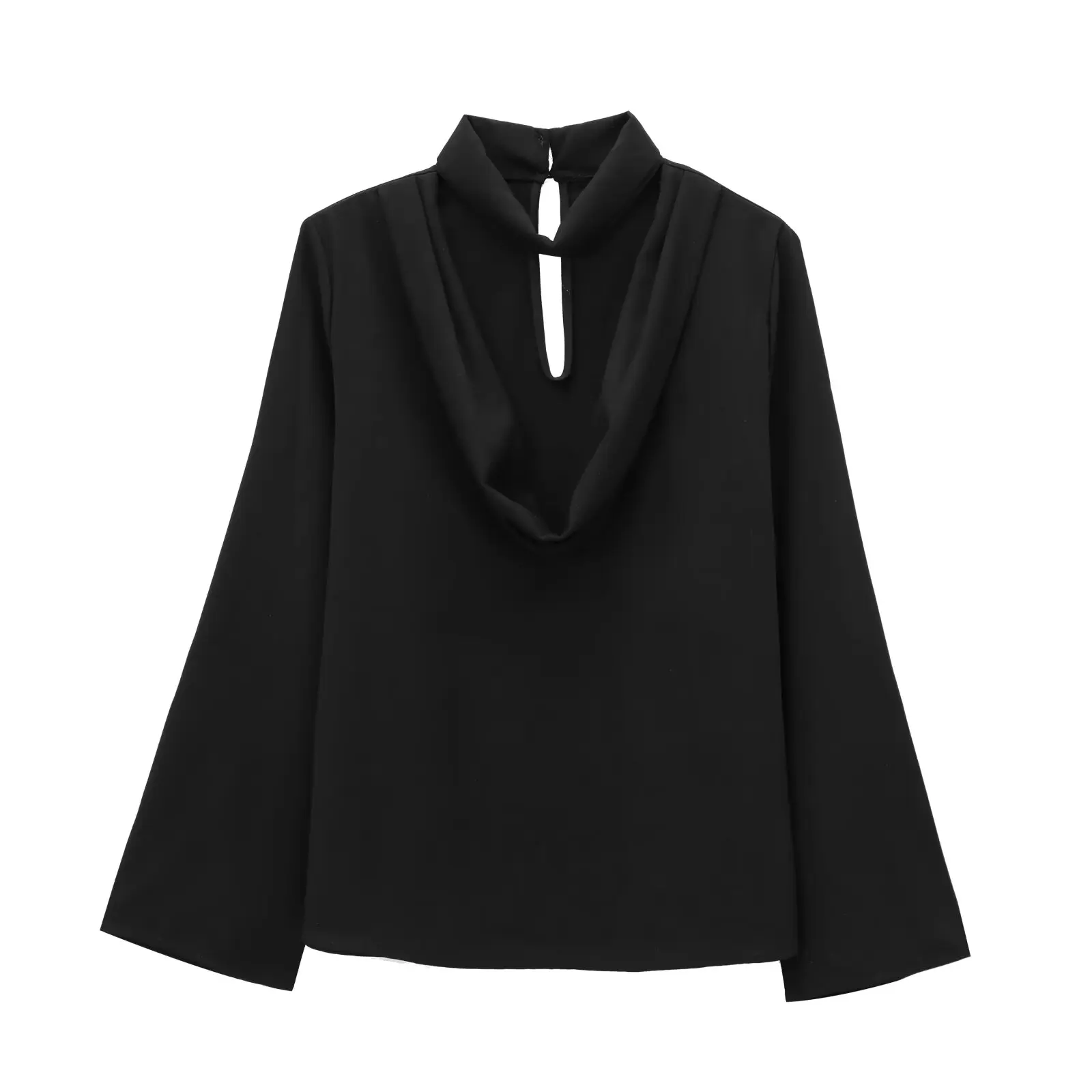 

Rindu TRAF 2025 Women's Black V Neck Top Shirt Elegant Blouse Cheap Clothes Shirts Trend Sumer Trafza Korean Dongdaemun 2024