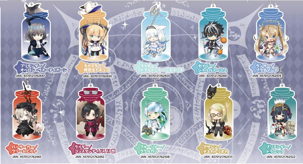 Charm Anime Fans Gifts Love Live!         Superstar HD Figurel Q Edition Acrylic Keychain  Fate Grand Order About 6cm