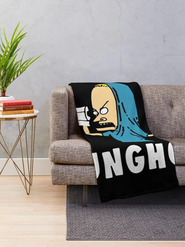 Beavis I Am The Great Cornholio Are You Threatening Me Throw Blanket halloween Loose Blankets