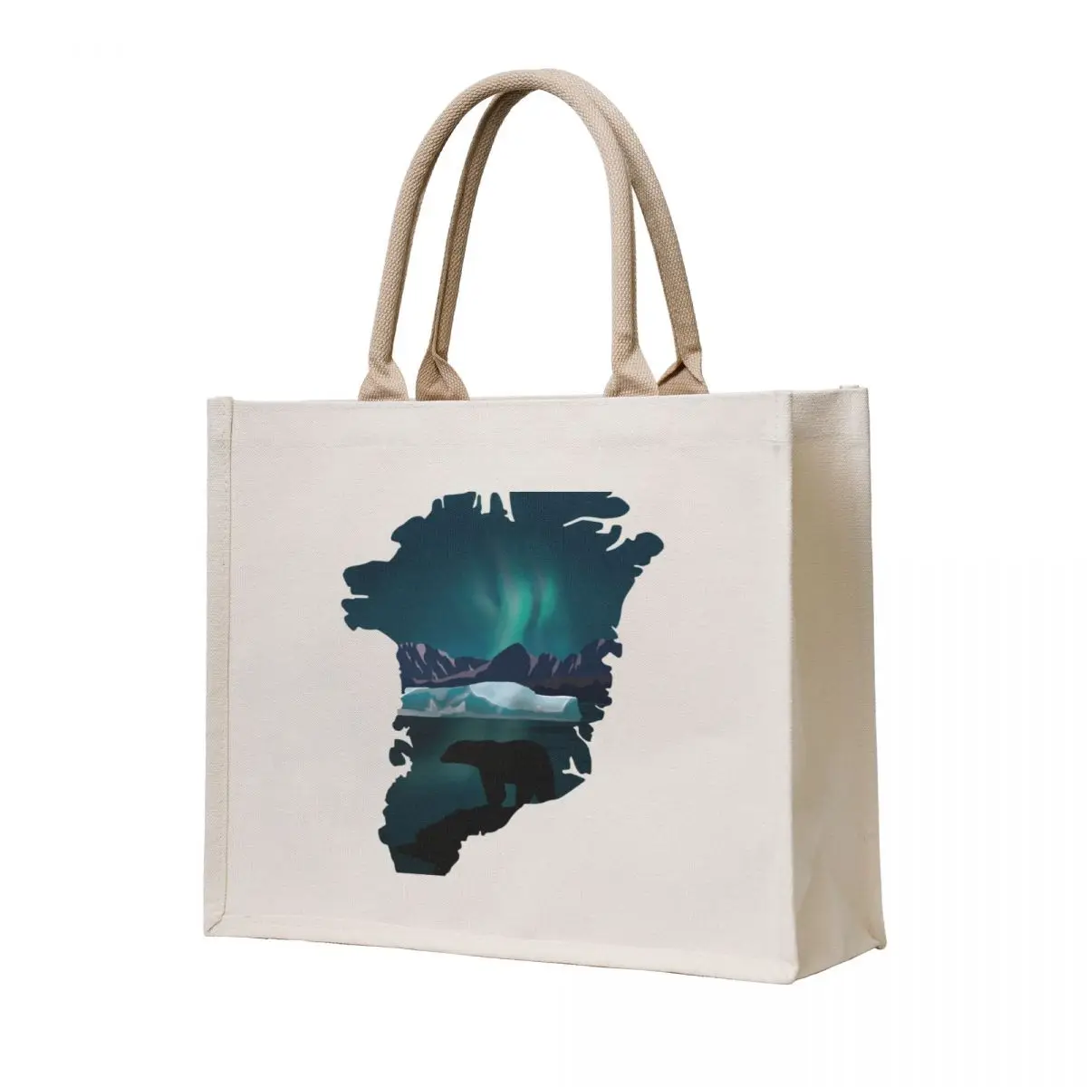 

Greenland, map and landscape Tote Bag custom bags tote bag custom handbag