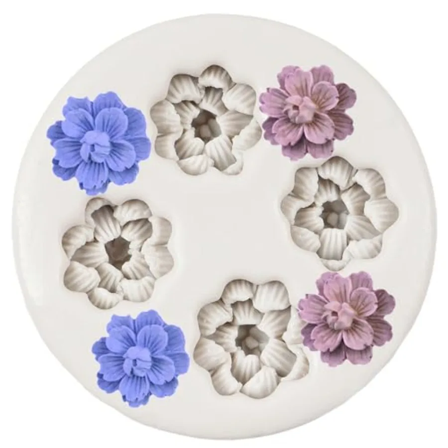 Cherry Blossom Silicone Molds Flower Fondant Cake Molds For Chocolate Cake Decoration Candy Cupcake Topper Sugar Craft Gum Past