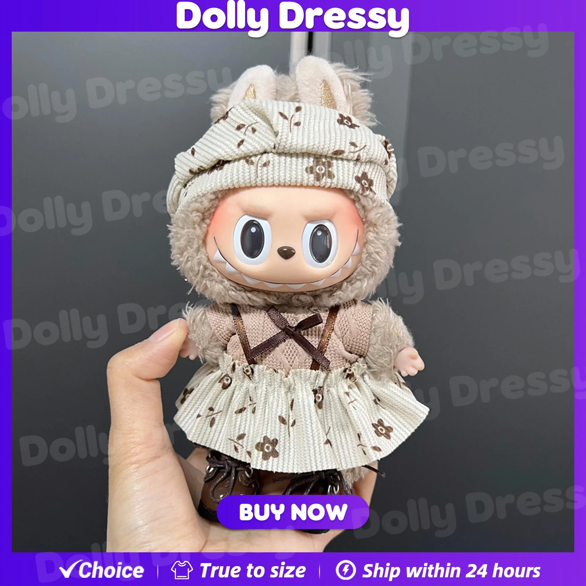 

New Doll Clothes Labubu Clothing Designer for V1 V3 17cm Dolls Trendy Cute Diverse Styles 2025 Summer Clothing Labubu Pants Gift