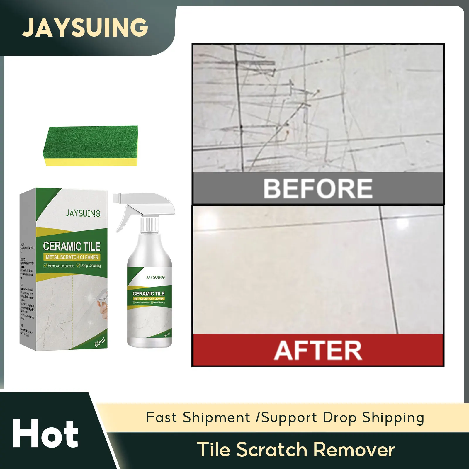 Ceramic Tile Scratch Remover Stubborn Oil Dirt Stains Scratch Repair Polishing Floor Ceramic Tile Washing Stone Stain Cleaner