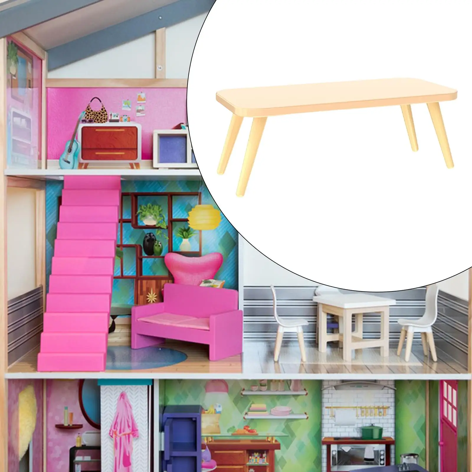 Kultivs chuppen haus Beistell tisch Modell DIY Zubehör Szene Dekor Puppenhaus Miniatur möbel für Miniatur szene Foto Requisiten