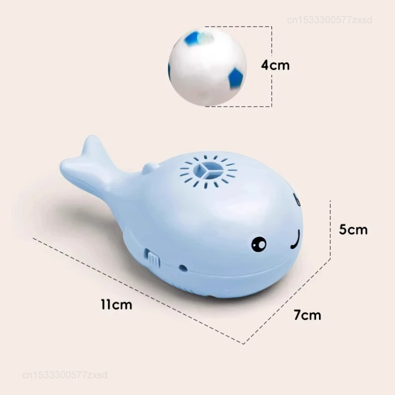  Interactive Cat Toys Electric Jet Floating Ball Cat Toy Whale Shaped Cat Toy Portable USB Mini Dual Function Fan Pet Toys