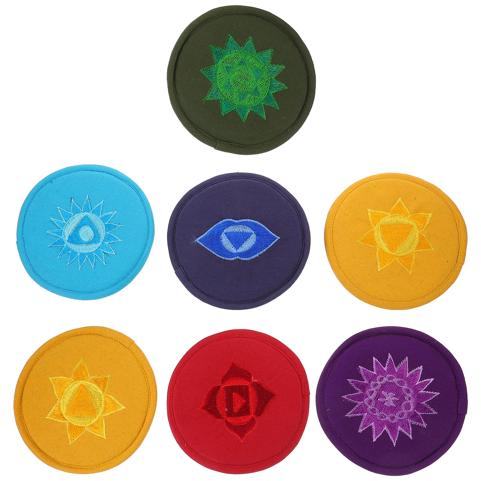 7 Pcs Bowl Bottom Mat Singing Holder Pad Sound Pillow Cushion Manual for Polyester Buddha