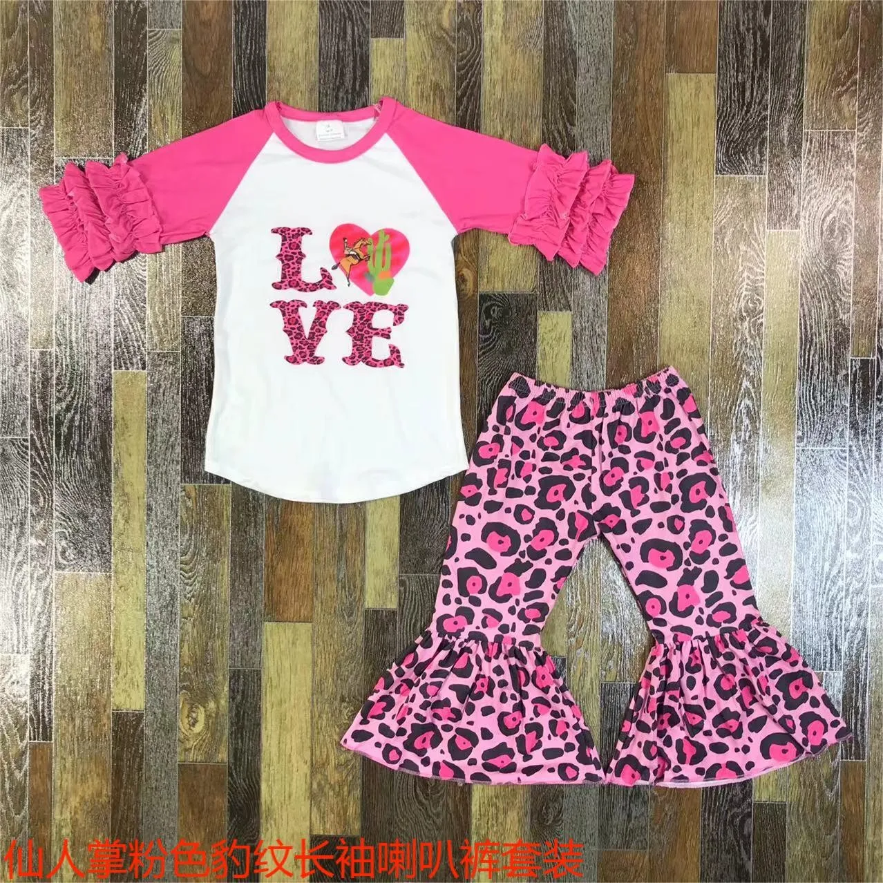 XOXO Valentine's day Girls Baby Clothes Set Long 0-16 Years Childrens Clothes Romantic Fashion Wholesale