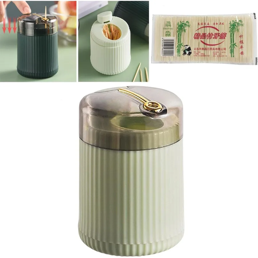 

2024, рождественский автоматический диспенсер для зубочисток премиум-класса, легкий роскошный стильный держатель для зубочисток, портативный креативный держатель для зубочисток Dis