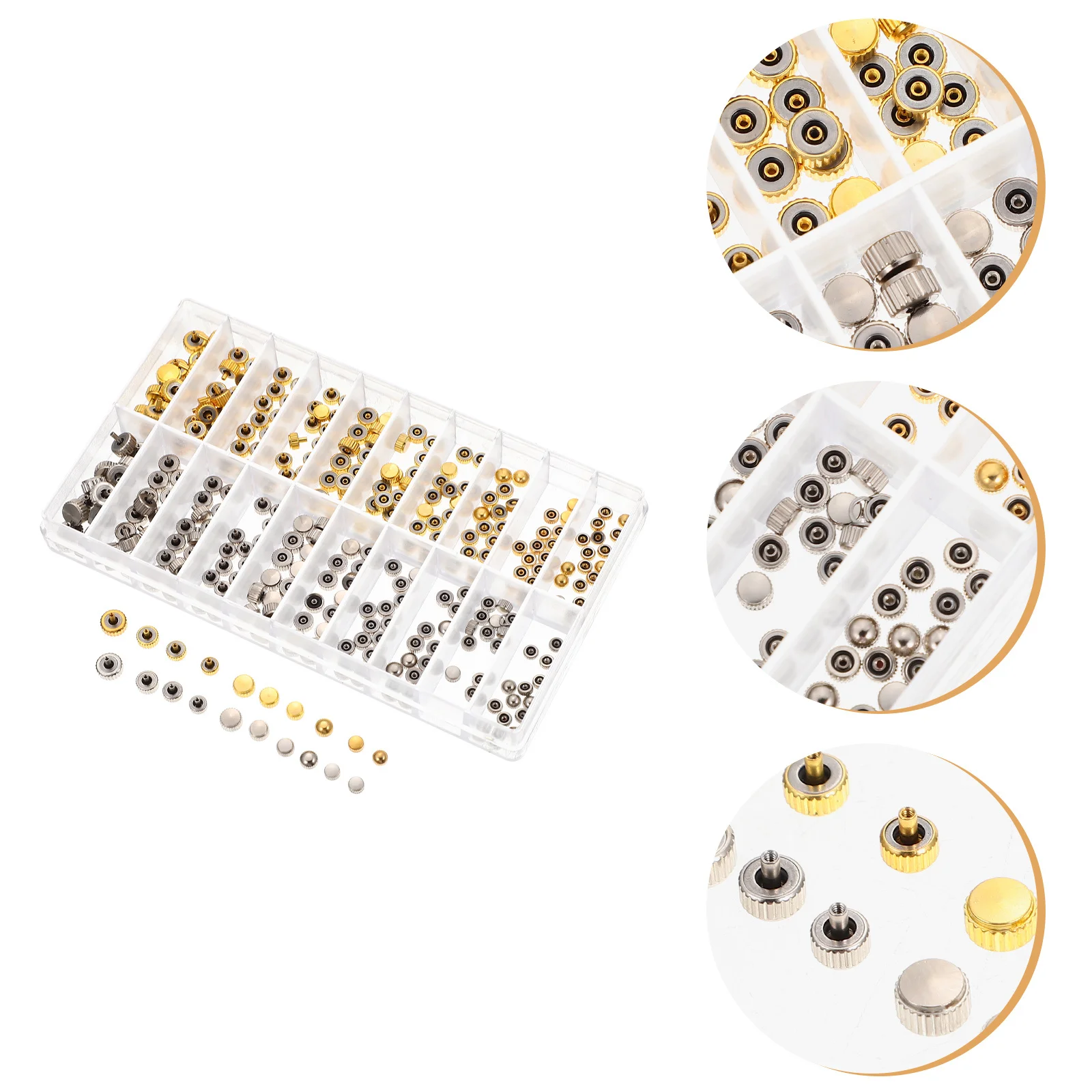 

1 set 1 Set Of Crown Parts Replaceable Steel Watch Repair Kit Professional Watchmaker Accessory Portable Watch Supply Tool