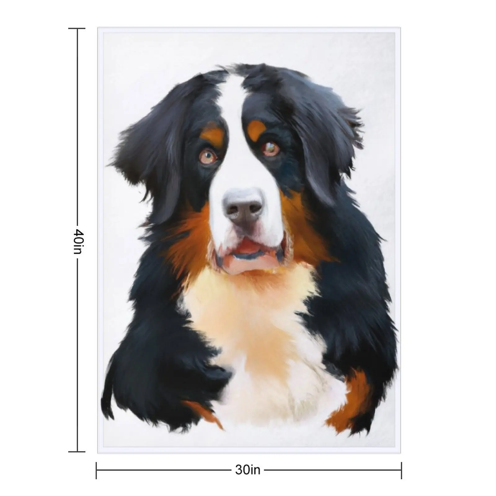 Cute Bernese Mountain Dog Drawing Throw Blanket Luxury Sofa Throw Luxury St Plush Soft Plaid Flannel Blankets