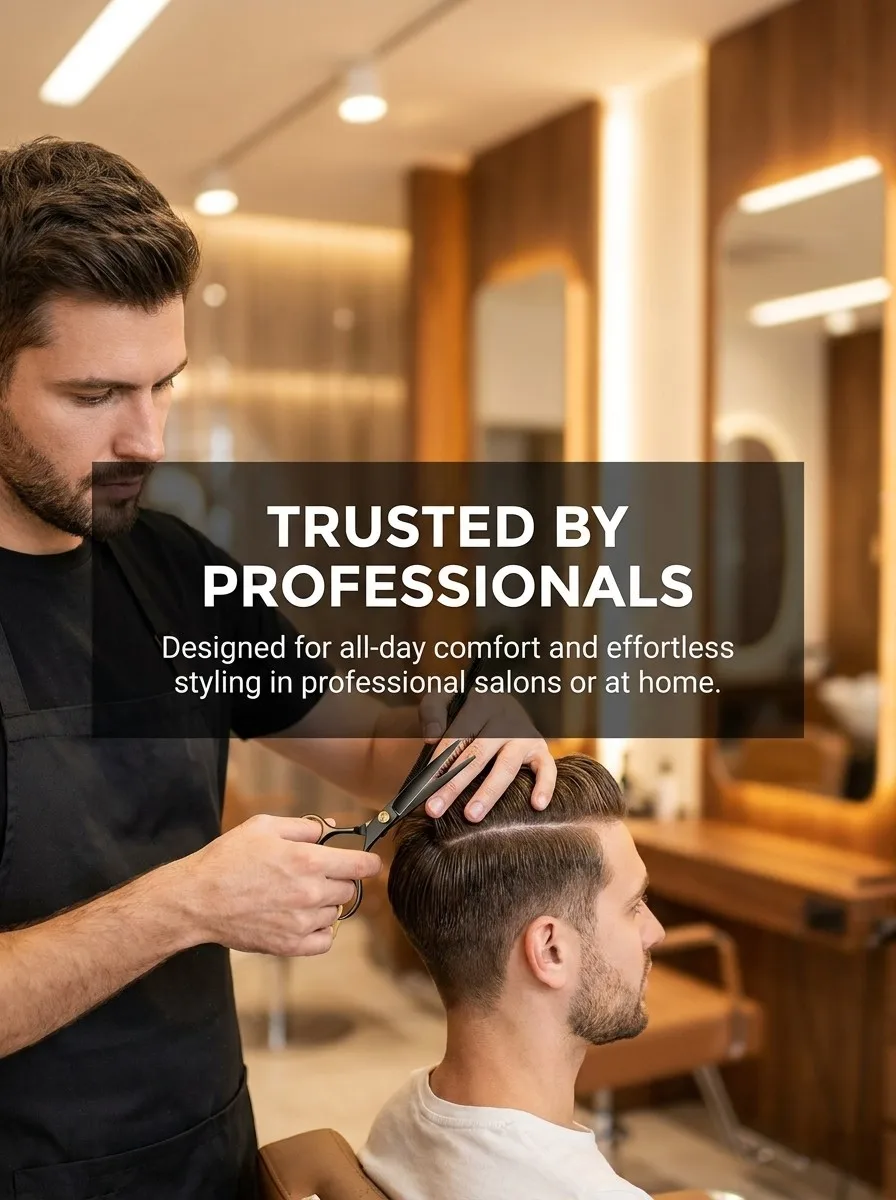 Friseur-Haarschneidescheren-Set, Effilierscheren, Rasiermesser, Kämme, Salon-Haarschneidewerkzeug-Kit mit Aufbewahrungstasche – Detail 6