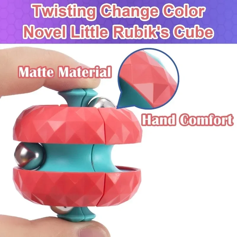 Unique Orbit Ball Fidget Toy Novelty Beads Track Infinity Cube Stress Relief Balls Creative Sensory Toys ADHD Kids Adults