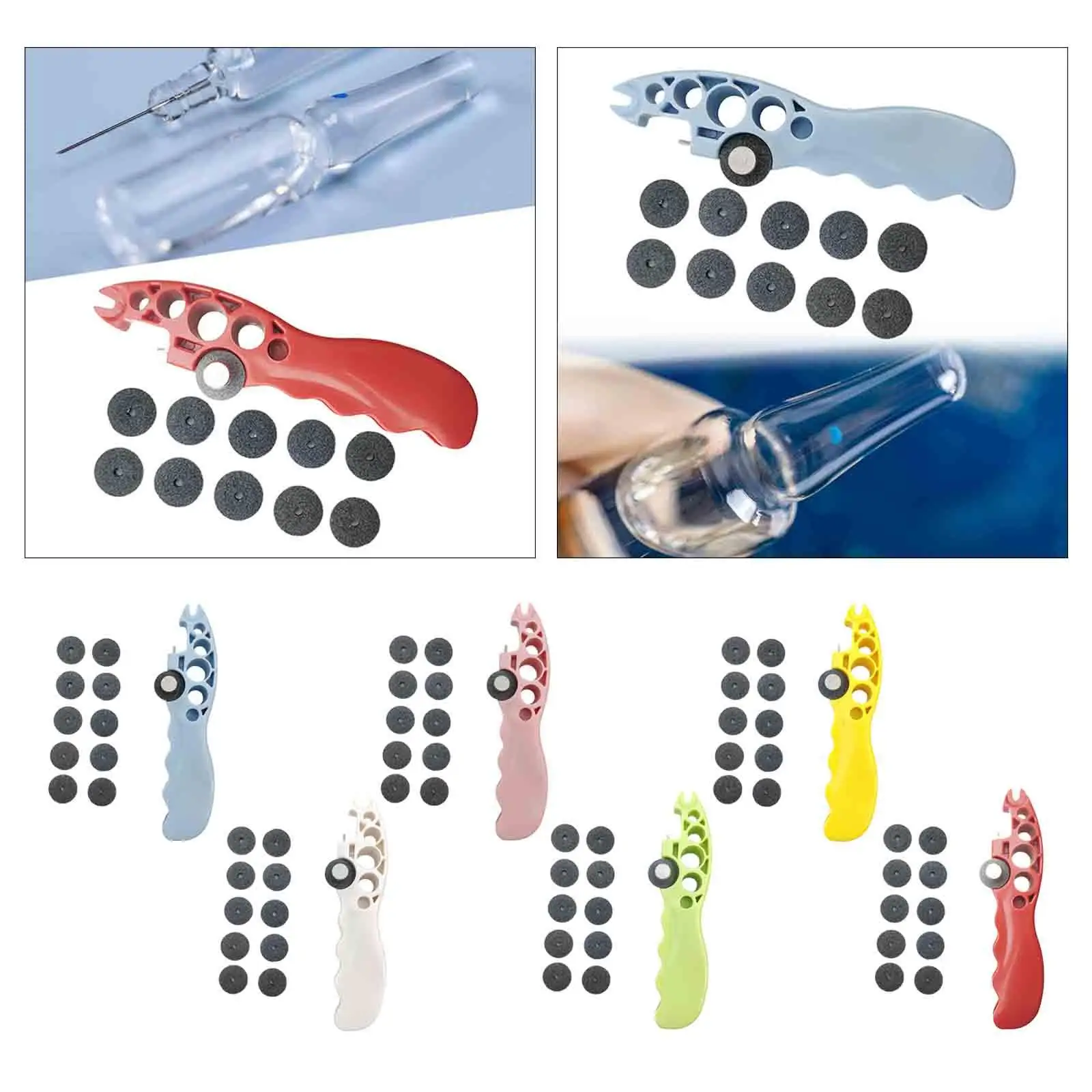 Ampoule cutter, bottle opener, practical glass cutter for bottles,