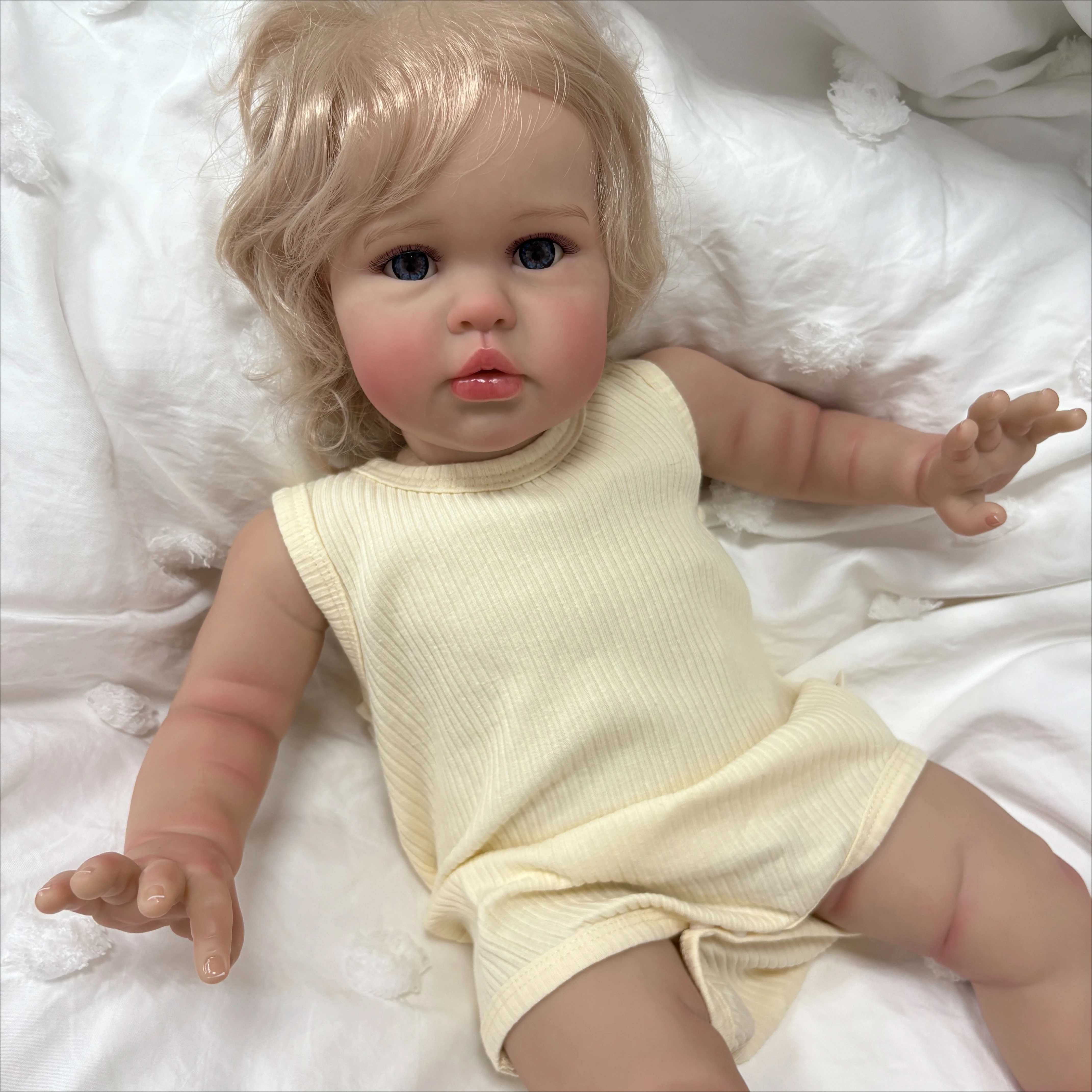 

NPK 24 дюйма Коллекционная художественная кукла ручной работы Bebe 3D кожа Реалистичная кукла Reborn Ellie для малышей Новорожденный Bebe Рождественский подарок