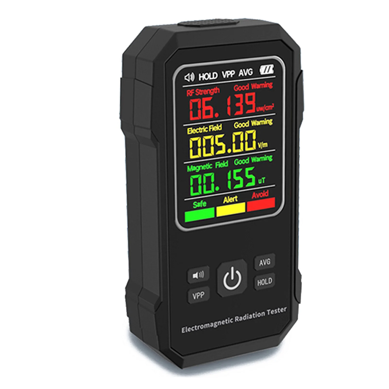 

Data Lock Electromagnetic Radiation Detector Audible Alarm Function Compact And Portable Detects Three Parameters Home Use