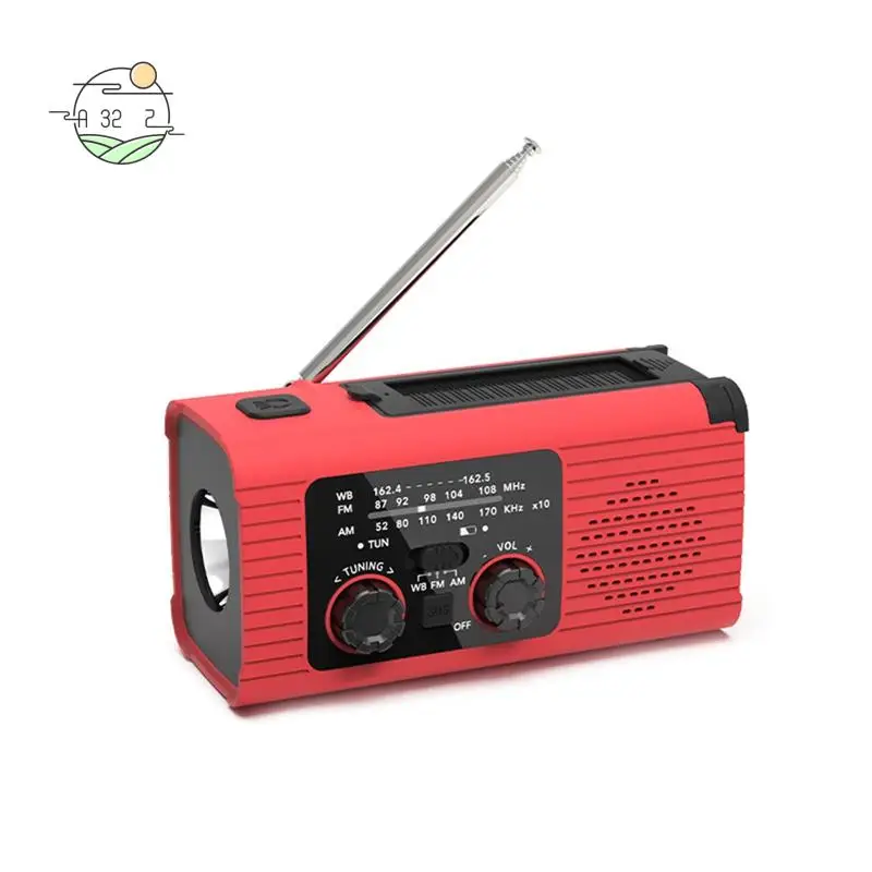 

A32Z-2000Mah Портативные светодиодные аварийные фонари с радио SOS Открытый кемпинг Солнечная зарядка FM-радио Портативные лампы