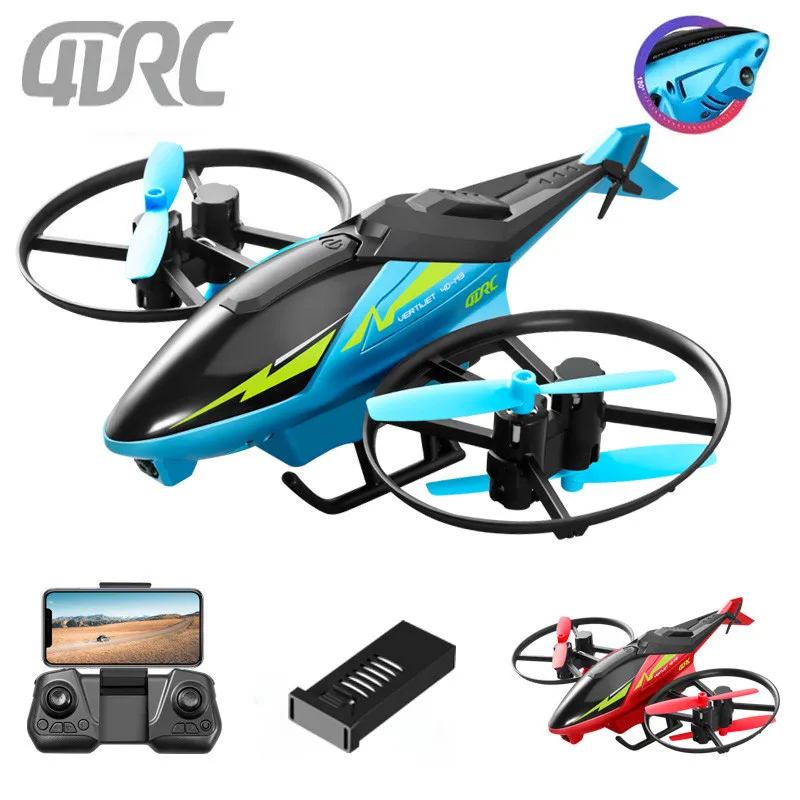 4DRC NEW M3 4.5CH RC Helicopter 2.4G 3D Aerobatics Altitude Hold Helicopter with Camera Remote Control drone Toys with Blue/Red