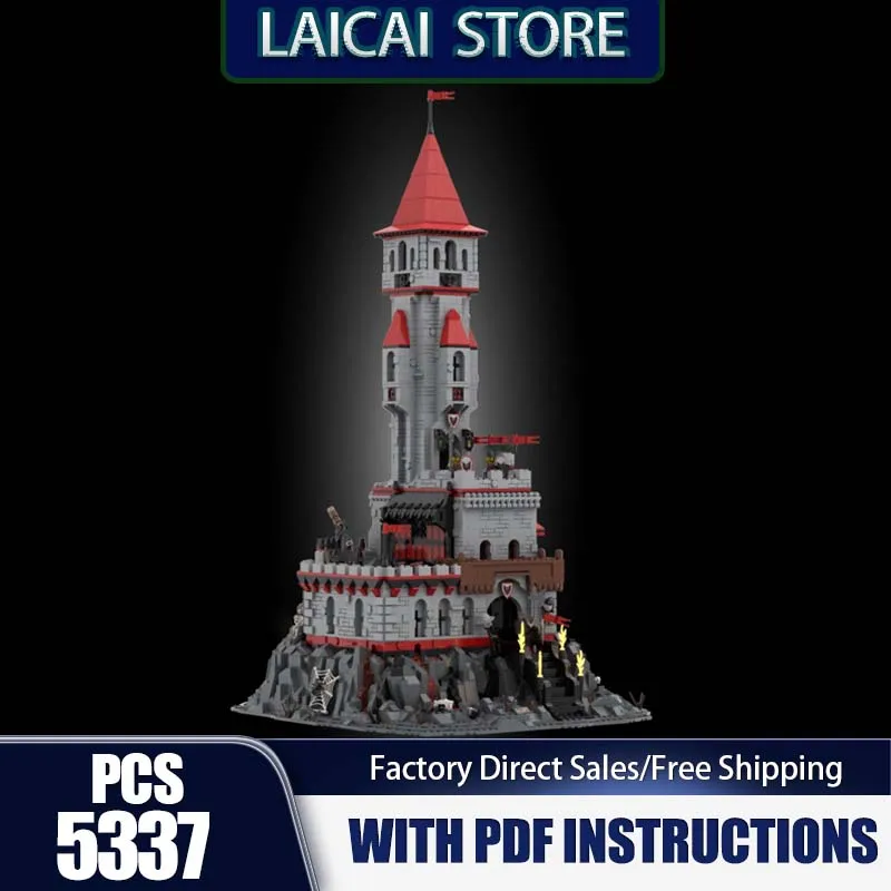 

Модель средневекового замка, конструктор MOC, модель ужасного замка, технологичные модульные блоки, подарки, рождественские игрушки, наборы для сборки своими руками