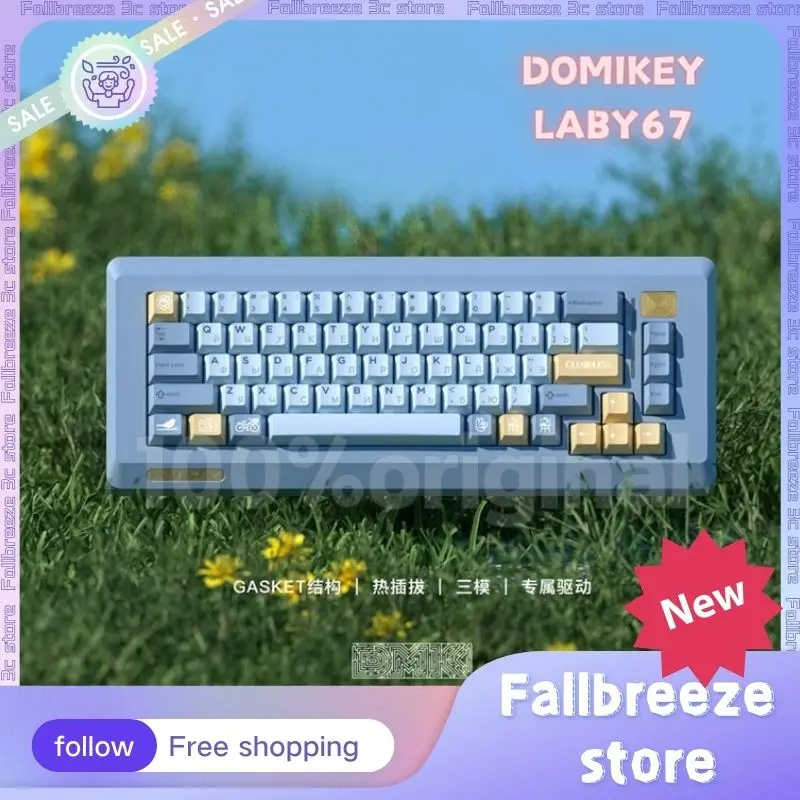 

Domikey Laby67 Mechanical Keyboards Kit 3mode bluetooth Keyboard Kit Aluminium Alloy Gasket Rgb Hot-Swap Custom Game Keyboards