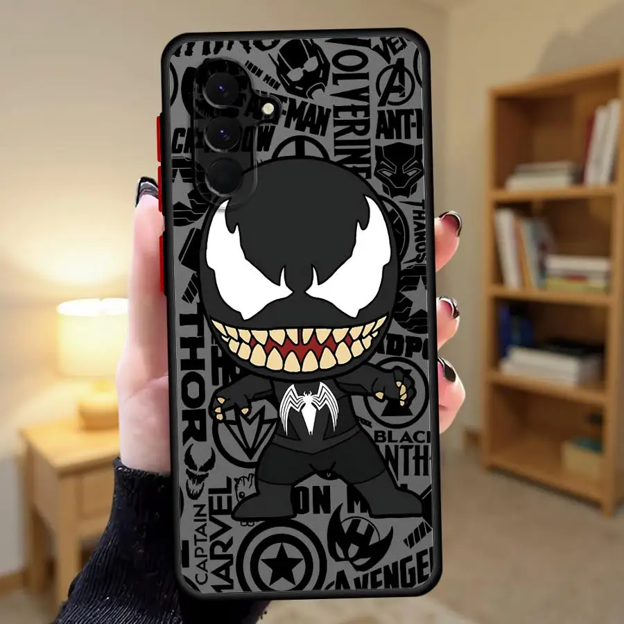 Capa para Samsung Galaxy A16 A15 A17 A52 A53 A34 A36 A73 A33 A35 A14 A23 A56 A55 A54 A52S A72 Capa de Telefone Marvel Homem-Aranha Fofo