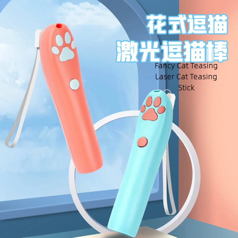 New Toy Paw Laser LED Pattern Projection Pen Teasing Stick cat accessories Supplies pet products toys suits for cats