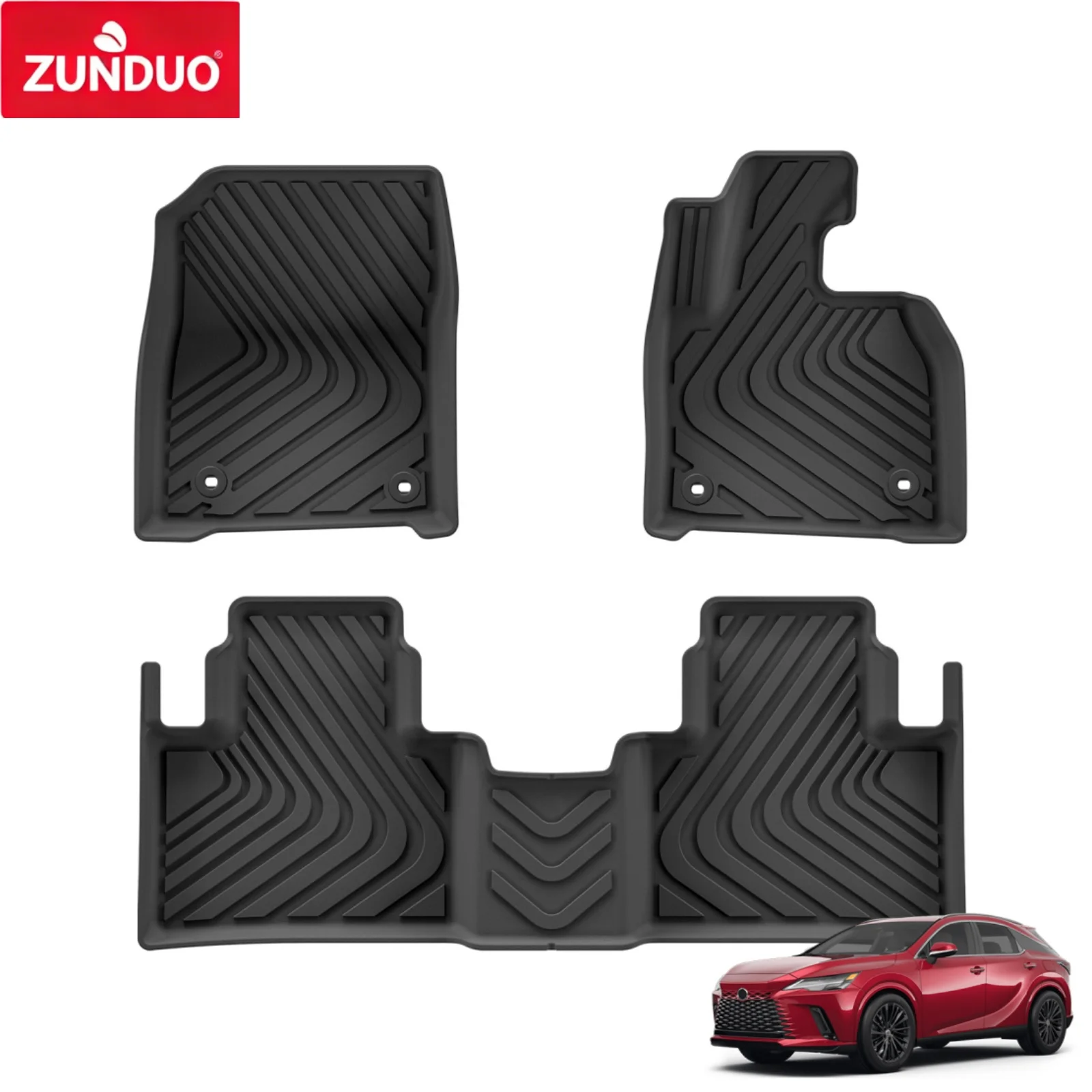 ZUNDUO Right Drive for Lexus RX 2022-2025 RX350 RX350h RX500h Car Floor Mats Trunk Pad TPE 3D Foot Pad Cargo Liner All Weather