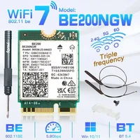 WiFi 7 para tarjeta de red Intel BE200 Bluetooth 5,4 Tri Band 2,4/5/6GHz 8774Mbps BE200NGW M.2 adaptador inalámbrico mejor que Wifi 6E