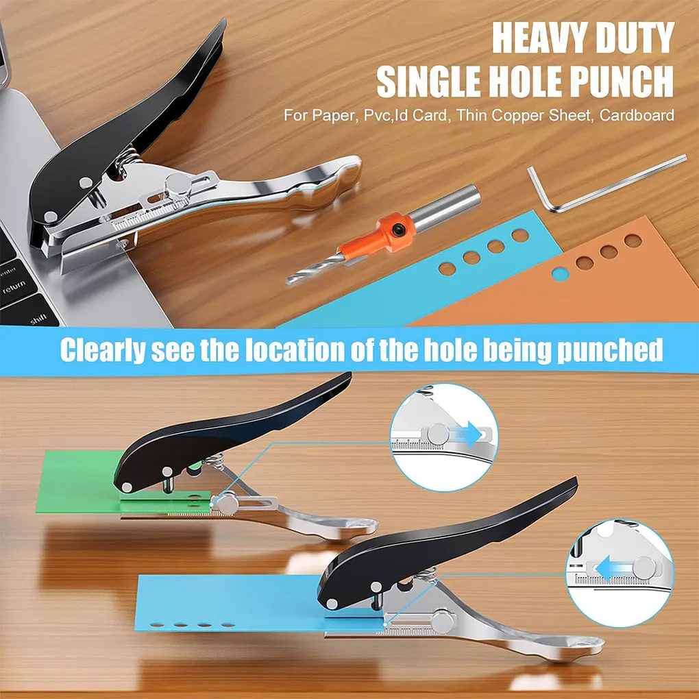 

Black Handheld Punching Tool With Countersunk Bit Professional Results Every Time Etc Cards