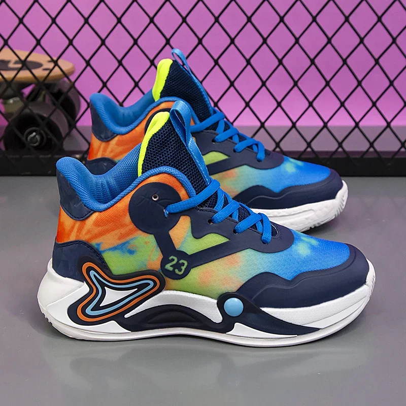 أحذية كرة السلة للأطفال للأولاد أحذية رياضية شبكية قابلة للتنفس للفتيات أحذية مسطحة مضادة للانزلاق لتدريب الأطفال أحذية رياضية في الهواء الطلق
