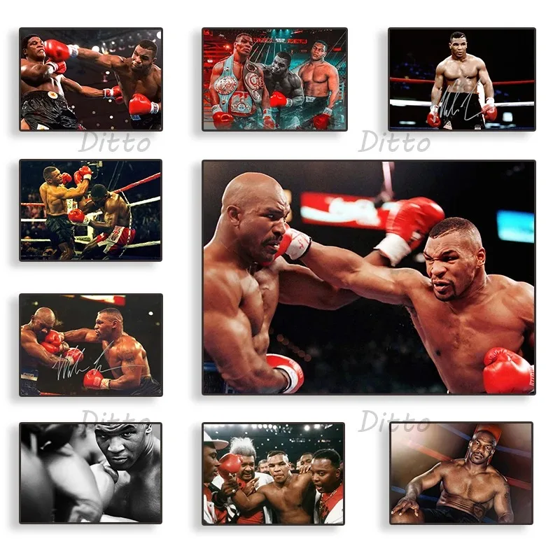 Famous Boxing King Mike Tyson Vintage Fashion Posters Canvas Painting and Prints Wall Art HD Picture for Bedroom Wall Home Decor