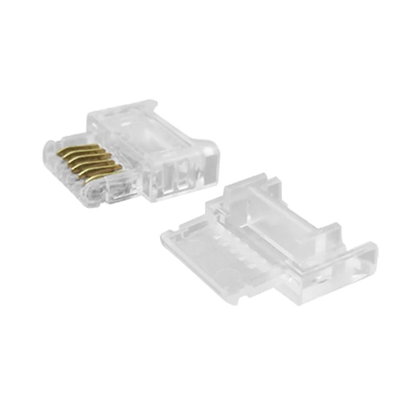 

6P6C Connector Metal Crystal Modular Plug High-Tech Parts for WEDO 2.0 Motor Connection Cord Repair Cable