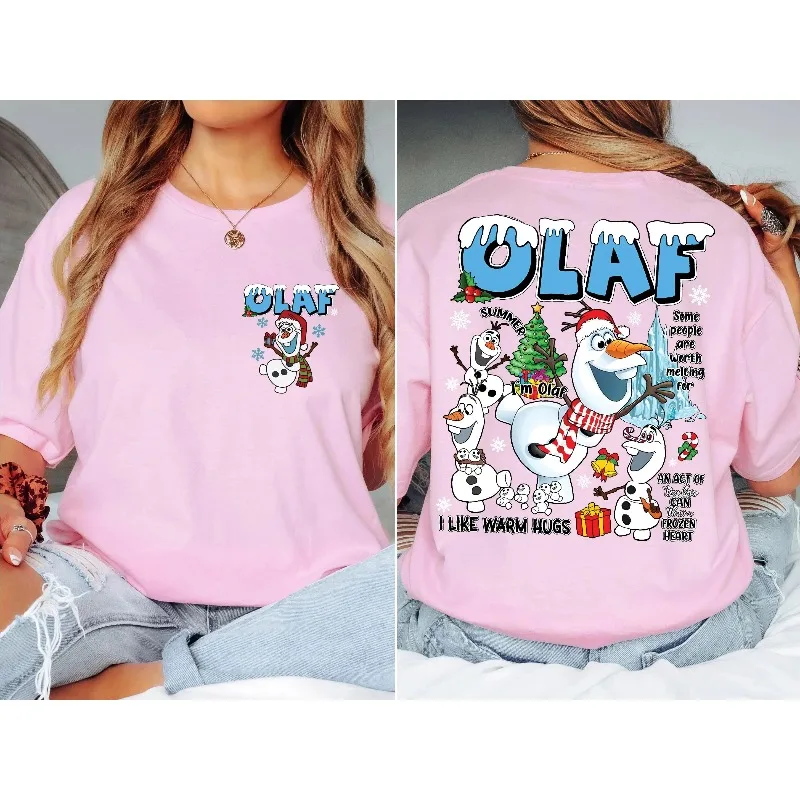 

Disney Olaf Christmas T-shirt: I'm Olaf From Frozen. Christmas, I Love Warm Hugs. Fun Olaf T-shirt. Holiday T-shirt