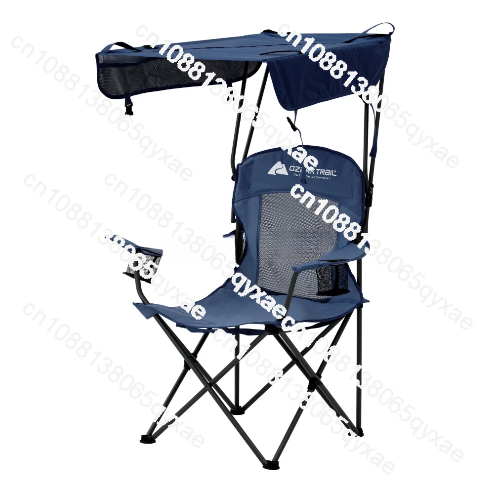 Ozark Trail Sand Island Shaded Canopy Camping Chair with Cup Holders Beach Chairs