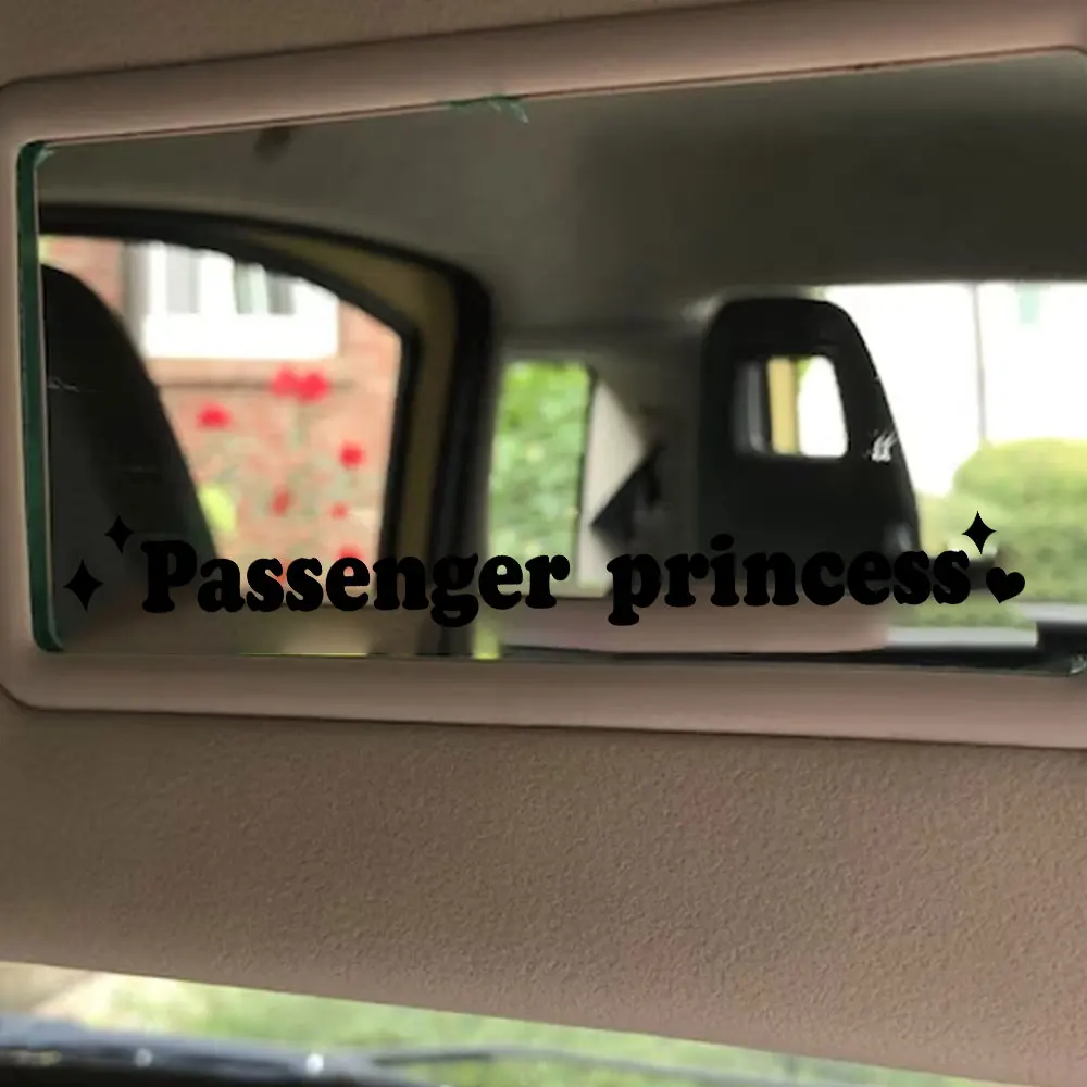 The Text Car Stickers Passenger Princess Interior Decoration Rear View Mirror Fashion Stickers Creative Sport PVC Vinyl Decals