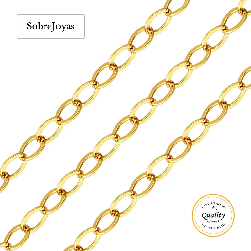 

2.3mm Cable Chain 14K Gold Filled Unfinished Chain 2.3MM Chain Necklace Gold Jewelry Minimalist Gold Filled Chain DIY Jewelry