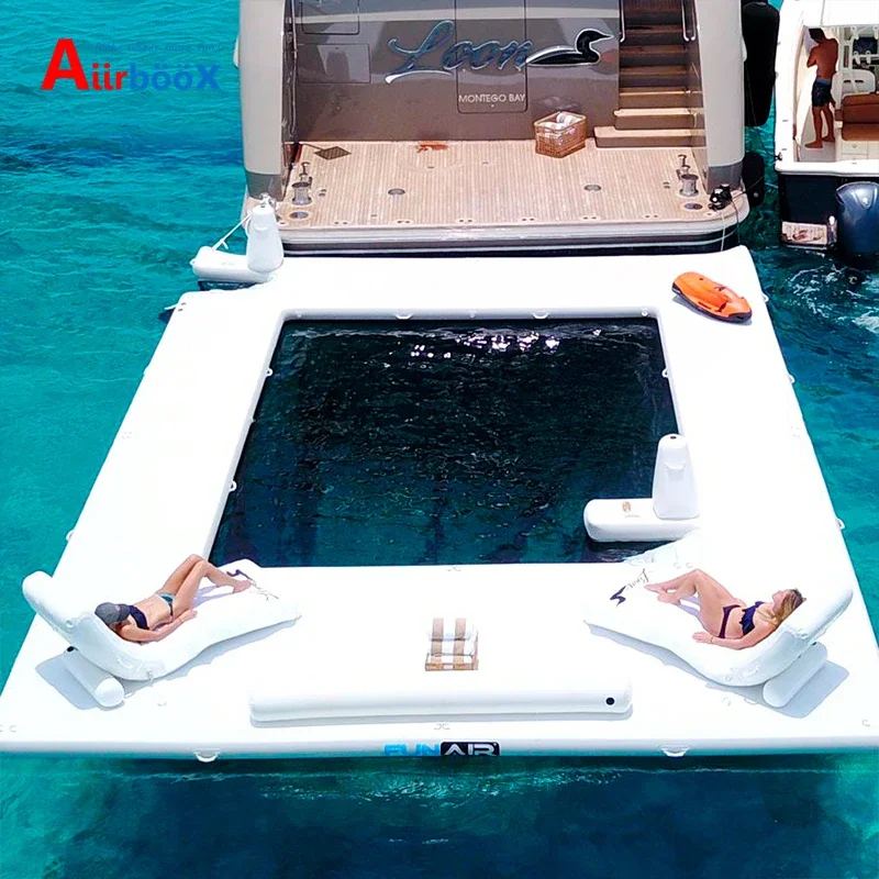 Sea Inflatable Swimming Pool Diving Pool Anti-drowning Floating Table Bed Magic Carpet Yacht Water Play Entertainment Equipment