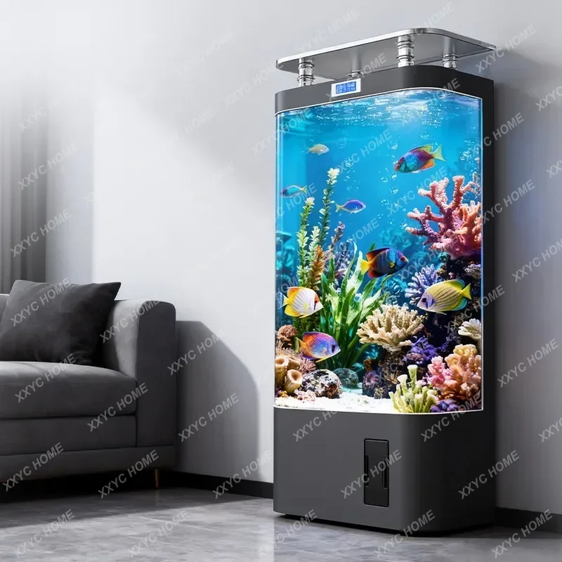 XX Smart Self-Cleaning Fish Tank - Medium Sized Standing Ecological Aquarium With Built-in Filtration No Water Change Needed