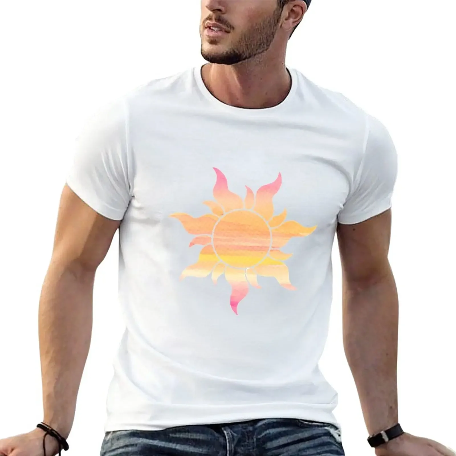 

Sunrise Flower T-Shirt oversized tees mens cotton t shirts