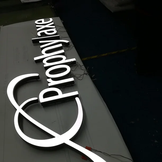 Custom Acrylic Sign Front Lit Led Lighting Letter Logo for Retail Shop