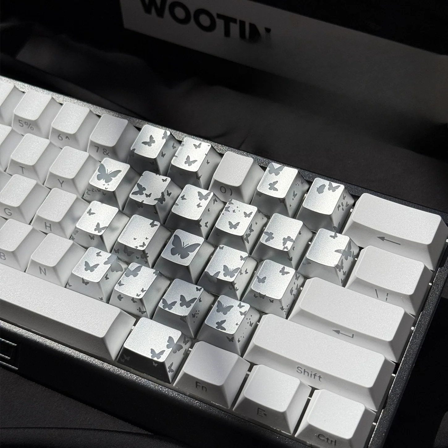 21 Key Heart-shaped Butterfly Keycap Cherry Translucent Replacement Keycap Suitable for MX Switches Gaming Mechanical Keyboard - Image 2