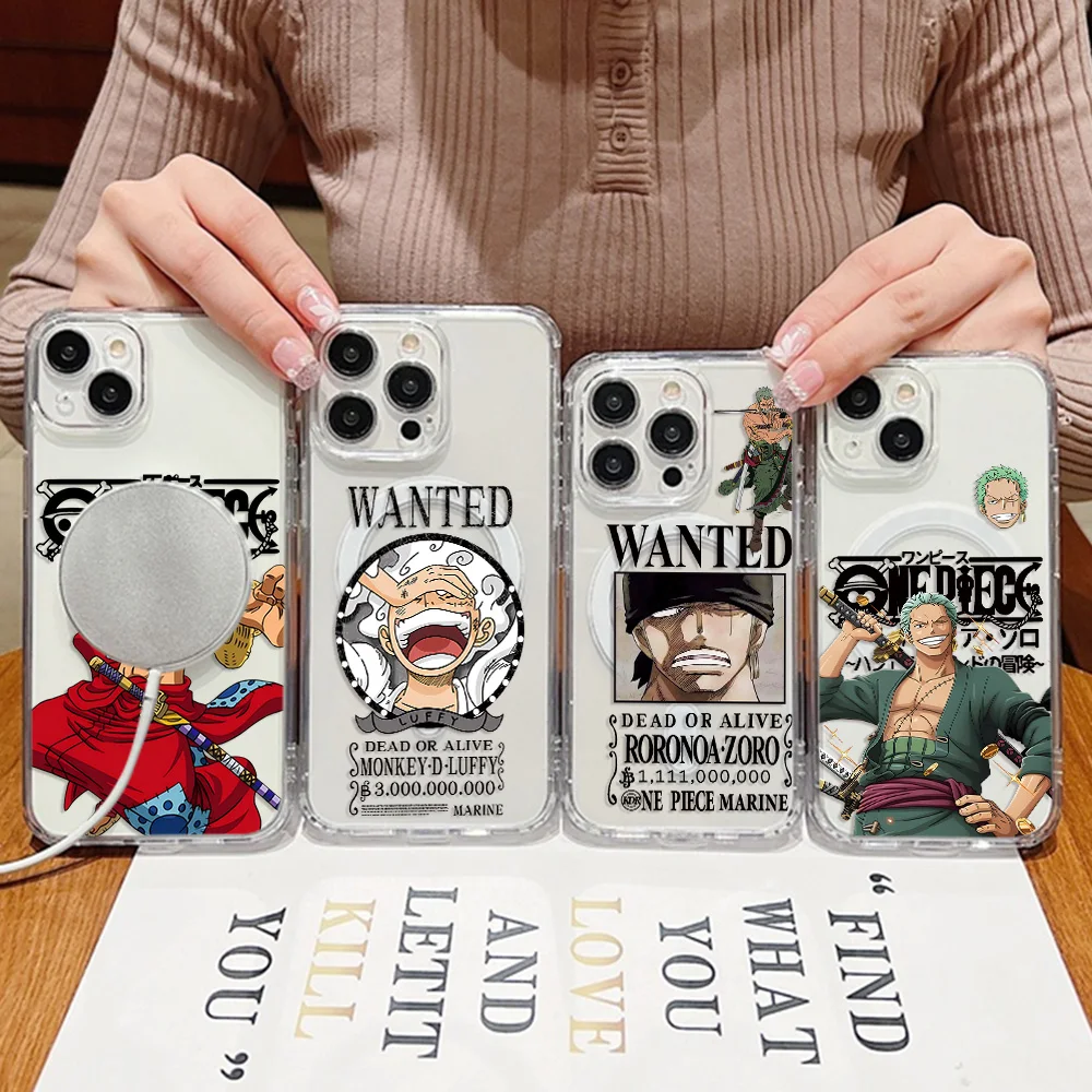 HOT Anime Ones Pieces Magnetic Phone Case for Samsung Galaxy S25 S24 S23 S22 S21 S20 FE Edge Plus Ultra 5G Soft Clear TPU Cover