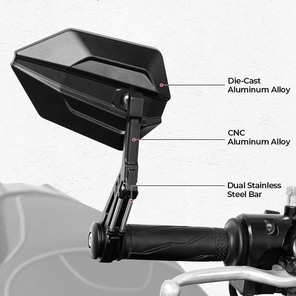 กระจกมองหลังติดปลายแฮนด์มอเตอร - Mirror Extender Bar บทวิจารณ์และราคา