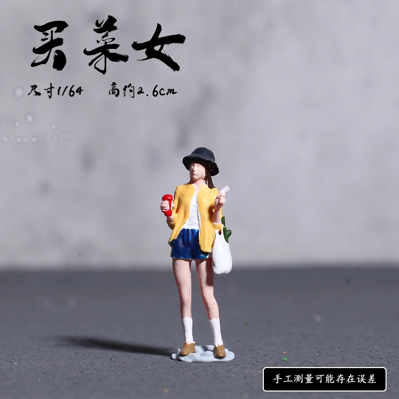 Diorama, modelo de puestos de mercado a escala 1/64, escena de mercado de mariscos en miniatura, modelo de estacionamiento de ciudad, figuras de exhibición, accesorios decorativos