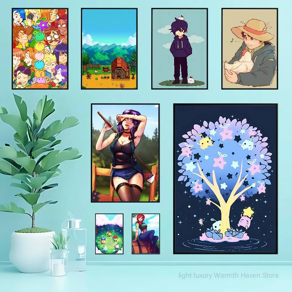 

Game S-Stardew V-Valley Poster HD Art Sticky Wall Waterproof Home Living Room Bedroom Bar Aesthetic Decoration
