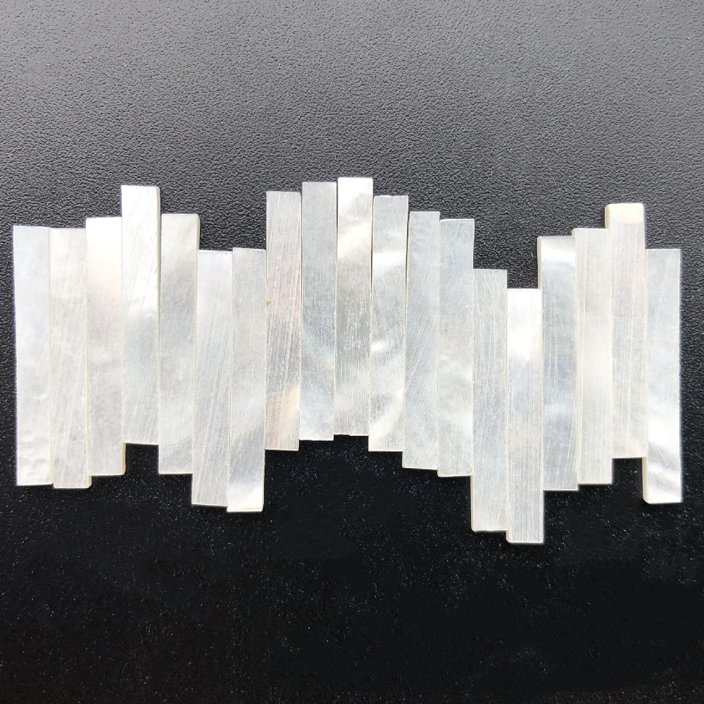 40x Mother of Pearl MOP Slice Width:2-4mm binding Inlay Guitar Luthier Craft White